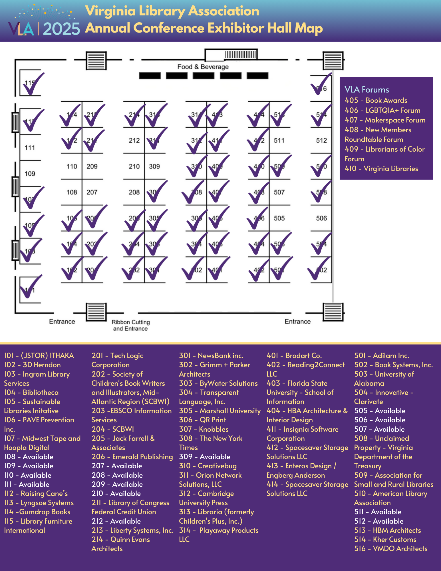 Vendor Hall Map